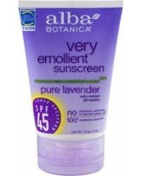 Alba Botanica Very Emollient Sunscreen Pure Lavender Lotion SPF 45 Alba Botanica Very Emollient Sunscreen Pure Lavender Lotion SPF 45